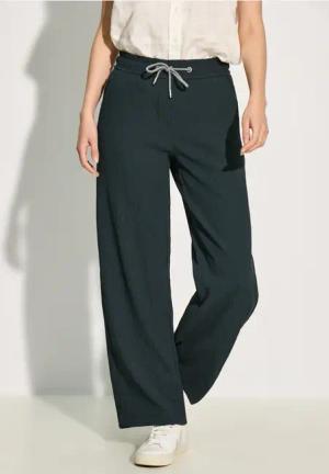 Cecil Damen Struktur-Hose im Loose Fit in Grün, Gr: XXL