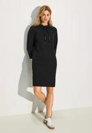 Cecil Damen Strukturkleid in Schwarz, Gr: S