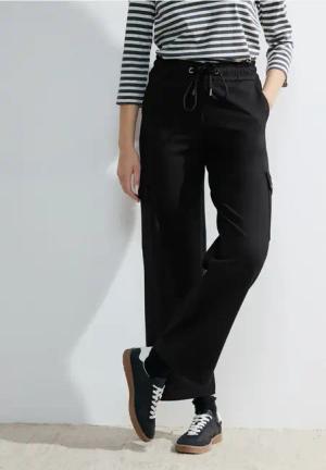 Cecil Damen Loose Fit Hose in Schwarz, Gr: XL