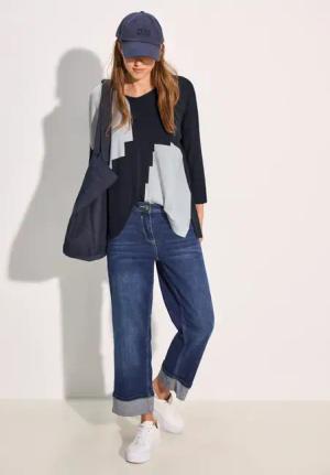 Cecil Damen Oversize-Pullover in Blau, Gr: XS