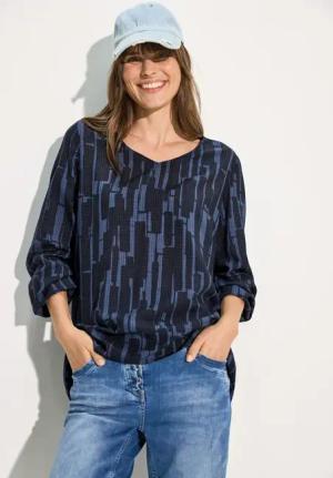 Cecil Damen Bedruckte Bluse in Blau, Gr: M