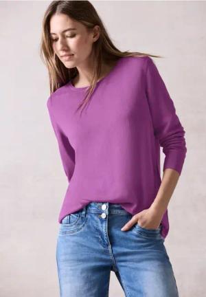 Cecil Damen Feinstrickpullover in Lila, Gr: XXL