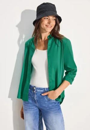 Cecil Damen Basic Hemdbluse in Grün, Gr: M