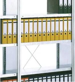 Regalwerk Standard Stahlfachboden, lichtgrau RAL 7035, Fachlast 150 kg, inkl. 4 Fachbodenträgern, BxT 1000x300 mm