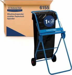 Kimberly-Clark Professional Wischtuchspender mobiler Papiertuch Spender, Blau
