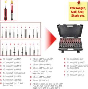 KS Tools Entriegelungswerkzeug-Satz, 20-teilig für VAG Steckkontakte