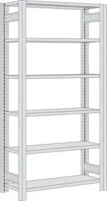 Regalwerk BERT Kleinteileregal Grundfeld Fachebene Fachboden HxBxT 2000x1005x600mm