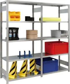 Regalwerk BERT-Lagerregal Grundf. HxBxT 3000x875x400 mm Stecksystem verz beidsei bestückb