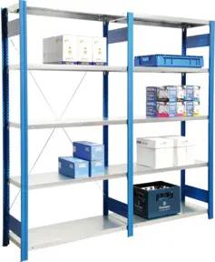 Regalwerk BERT-Lagerregal Grundfeld LR 7035 HxBxT 2000x875x300 mm Stecksystem