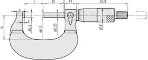 Mitutoyo Bügelmessschraube mit therm. Isolierung 75-100mm