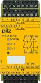 Pilz Not-Aus-Schaltgerät 24ACDC 3n/o 1n/c 1so PNOZ X3.10P, 777314