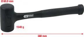 KS Tools Rückschlagfreier Schonhammer, 1720g