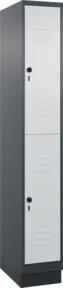 C+P Doppelstock-Spind Classic PLUS, Sockel, 1 Abteil, 1950x300x500mm, 7016/7035 Front RAL 7035 Lichtgrau