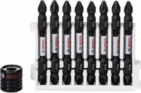 Bosch Doppelklingenbit-Set Impact Control 9-teilig PH2-PZ2 65 mm Magnethülse