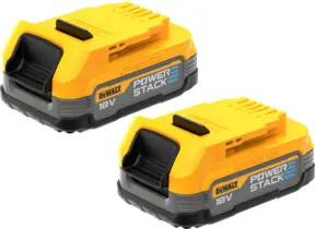 DEWALT 18V XR Powerstack 2er-Set mit Ersatz-Akku, 1,7 Ah mit Pouch-Akku Technologie DCBP034E2-XJ