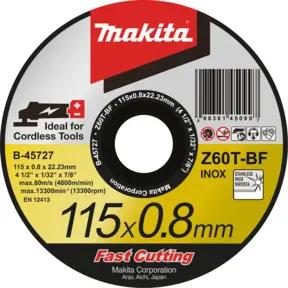Makita Trennscheibe 115x0,8mm Inox B-45727
