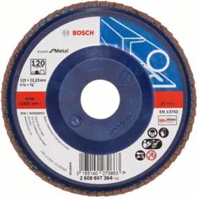 Bosch Fächerschleifscheibe X551 Expert for Metal gerade 115 mm 120 Kunststoff