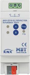 MDT technologies Schaltaktor 2-fach 2TE REG, 16A, 230VAC AKK-0216.03
