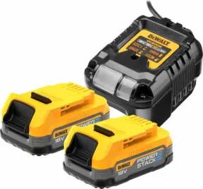 Dewalt Powerstack Akku, 18V / 1,7Ah, 2er-Set +Ladegerät DCB1102