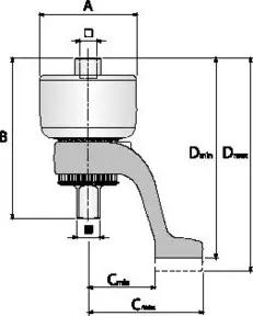 Gedore RL-DVV13 Reaktionsarm L-Form gerade für DVV-13, 3/4"