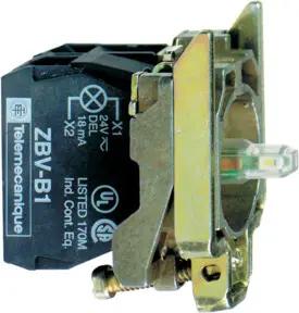 Schneider Electric Hilfsschalterblock 1S m.LED-Mod, ws 24V ZB4BW0B11