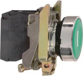 Schneider Electric Drucktaster flach, gn, 1S XB4BA31