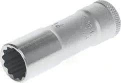 Gedore Steckschlüsseleinsatz lang, Nuss, 3/8'' 10 mm Antrieb, 12-kant, 14 mm Weite, D 30 L 14, Stahl verchromt