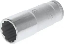Gedore Steckschlüsseleinsatz lang, Nuss, 3/8'' 10 mm Antrieb, 12-kant, 18 mm Weite, D 30 L 18, Stahl verchromt