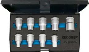 Gedore TX 19 E-09 Steckschlüssel-Satz 1/2" 9-teilig Außen-TX E10-E24