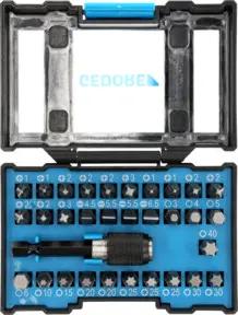 Gedore Bit-Box Allround, 32-teilig, Bit-Set mit Bit-Halter und Schraubendrehereinsätzen, 1/4", 6,3 mm, Heimwerker, 666-032-A