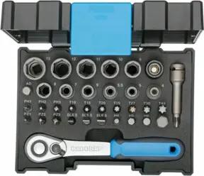Gedore 666-U-20 Bit-Steckschlüsselbox mit Knarre 1/4" 35-teilig