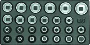 Gedore 1500 ES-19 Satz Steckschlüsseleinsätze 1/2", 6-kant, in 1/3 ES-Modul