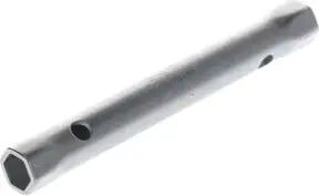Gedore Doppelsteckschlüssel, 10 + 11 mm, 6-kant, 120 mm lang, Werkzeug für Muttern KFZ, 26 R 10x11, Stahl verchromt