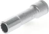 Gedore Steckschlüsseleinsatz lang, Nuss, 3/8'' 10 mm Antrieb, 12-kant, 10 mm Weite, D 30 L 10, Stahl verchromt