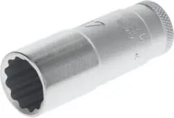 Gedore Steckschlüsseleinsatz lang, Nuss, 3/8'' 10 mm Antrieb, 12-kant, 17 mm Weite, D 30 L 17, Stahl verchromt