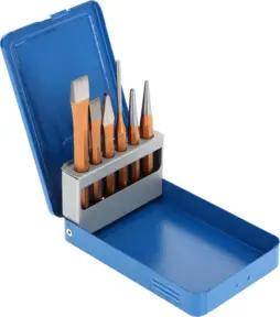 Gedore Werkzeugsatz, Set 6-teilig, gefüllt, in Metallkassette, Meißel, Körner, Treiber, Werkzeug 106 D