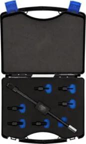 Gedore Gewindeadapter-Satz mit Gleithammer, Set für 1-Loch-Anwendungen, 6 Adapter M10-M4 bis M10-M12, 1.81/K-1