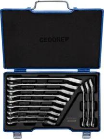 Gedore Maulschlüssel-Satz mit Ringratsche, umschaltbar, Set 12-tlg, SW 8-19 mm, abgewinkelt, Schraubenschlüssel, 7 UR-012