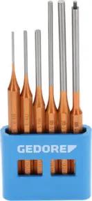 Gedore Splinttreiber-Satz inkl. PVC-Halter, 6-teilig, lange Form, Stahl/Lackierung, Silber/Kupfer