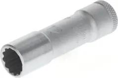 Gedore Steckschlüsseleinsatz lang, Nuss, 3/8'' 10 mm Antrieb, 12-kant, 12 mm Weite, D 30 L 12, Stahl verchromt