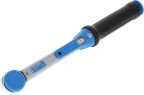 Gedore Torcofix Drehmomentschlüssel, 1/4 Zoll, 5-25 Nm, Pilzkopf-Umsteckvierkant mit Kugelsicherung, Stahlrohr, Schwarz/Blau
