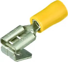Knipex Flachsteckhülsen mit Abzweig isoliert 6,3x0,8 mm² für Kabel 4,0-6,0 mm² AWG 11-10 gelb