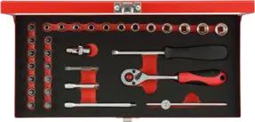 Gedore R49014033 Steckschlüssel-Satz 1/4" 4-13mm 32-teilig