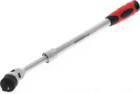 Gedore red Gelenk-Teleskopknarre, Umschaltbar, Um 180° schwenkbarer Knarrenkopf, 1/2 Zoll, Ergonomischer 2K-Griff, Stahlrohr, Rot/Schwarz