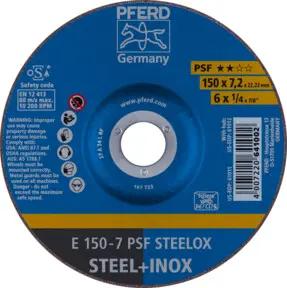 PFERD Schruppscheibe E 150x7,2x22,23 mm Universallinie PSF STEELOX für Stahl/Edelstahl