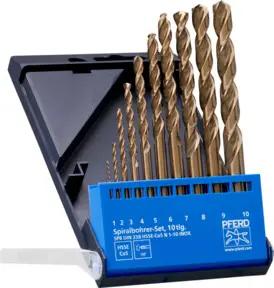 PFERD Spiralbohrer-Set 10-tlg. INOX HSSE N DIN 338 für zähe und harte Werkstoffe