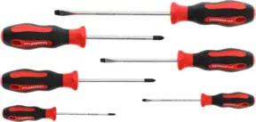 Gedore red Schraubendreher-Set 6-teilig, Schraubenzieher-Satz Schlitz/Kreuzschlitz, 2-Komponenten-Griff, Werkzeug, R38002006