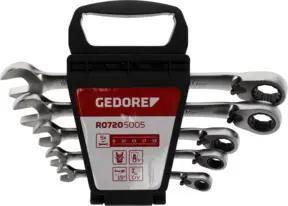Gedore red Maul-Ringratschenschlüssel-Satz, umschaltbar, Set 5-tlg, SW 8-19 mm, abgewinkelt, Schraubenschlüssel, R07205005