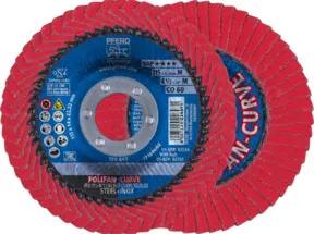 PFERD POLIFAN CURVE Fächerscheibe PFR 115x22,23 mm Breite M CO60 SGP STEELOX für Stahl/Edelstahl