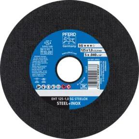 PFERD Trennscheibe EHT 125x1,0x22,23 mm gerade Leistungslinie SG STEELOX für Stahl/Edelstahl (5)